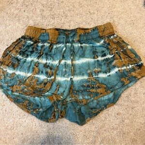 EARTHBOUND Tie-Dye Green & Brown Athletic Shorts